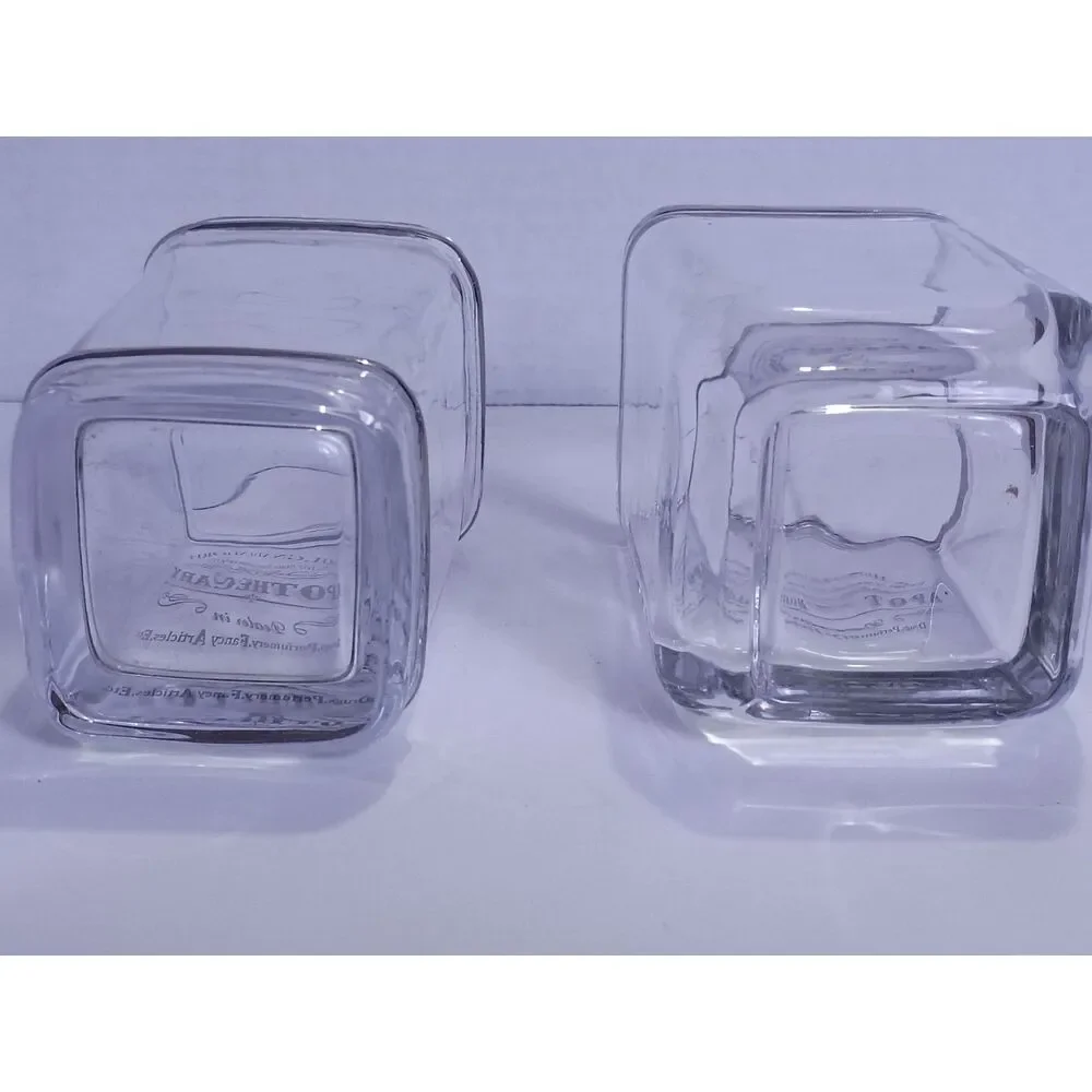 Bella Lux Apothecary Collection Vtg Apothecary Label Vanity Tumbler Brush holder